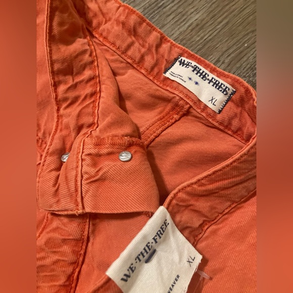 Free People Dreamweaver Denim Maxi Skirt In Firecracker Orange | We The Free - Picture 11 of 14